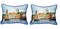 Pair of Betsy Drake Annapolis City Dock Large Pillows 15 Inch x 22 Inch